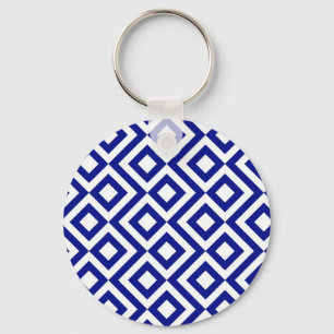Porte-clés Meander bleu et blanc