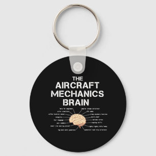 Porte-clés Mécanique de l'aéronef Cerveau drôle Avion Hél