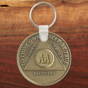 Porte-clés Médaille AA Si Vous Êtes Sobre Vous Faites Partie 
