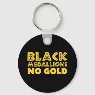 PORTE-CLÉS MÉDALLIONS NOIRES PAS D'OR