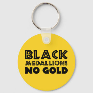 PORTE-CLÉS MÉDALLIONS NOIRES PAS D'OR