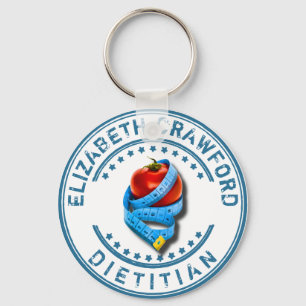 Porte-clés Médecin diétologiste diététiste avec bande de mesu