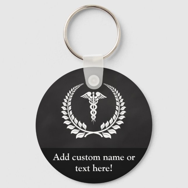 Porte-clés Medical Caduceus Laurel (Recto)