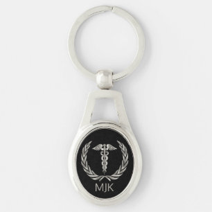 Porte-clés Médicale - Porte - clé noir et argent