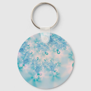 Porte-clés Méditation Papillon Art Bleu Calme
