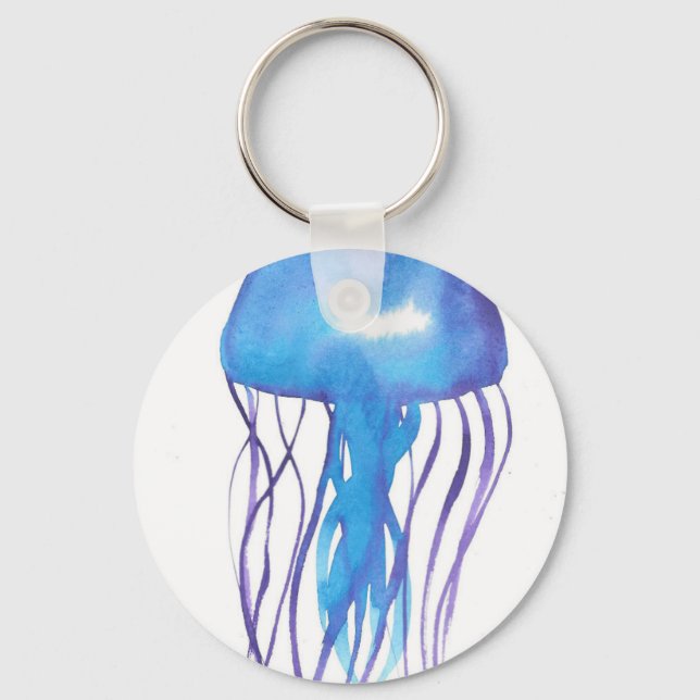 Porte-clés Méduse bleue et violette (Recto)