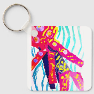 Porte-clés Méduse été coloré