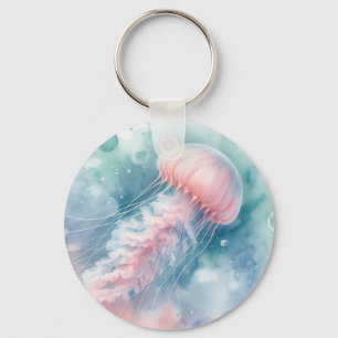 Porte-clés Méduse Rose Monogramme et Nom