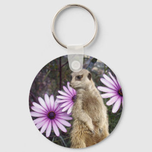 Porte-clés Meerkat_And_Daisies,_ Key Ring