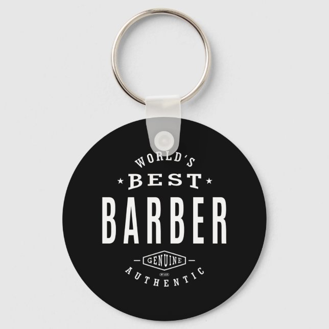 Porte-clés Meilleur Barbier du monde (Recto)