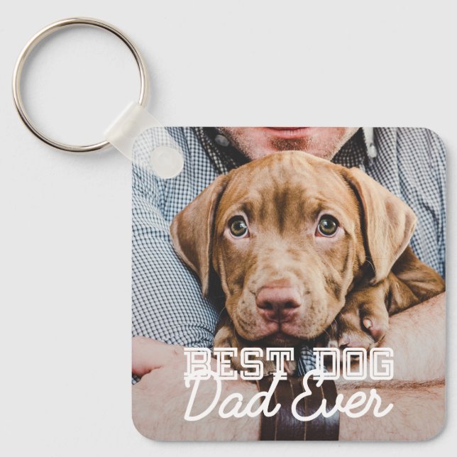 Porte-clés Meilleur Chien Papa Jamais Moderne Personnalisé An (Recto)