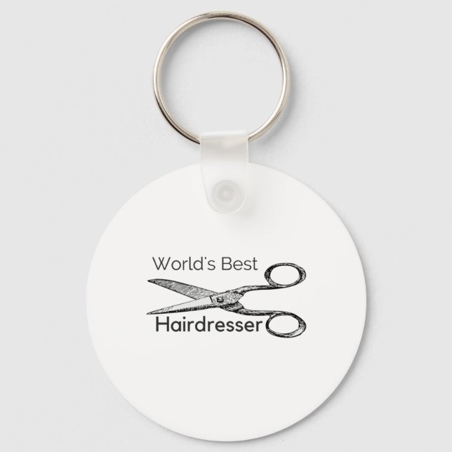 Porte-clés Meilleur coiffeur du monde (Recto)