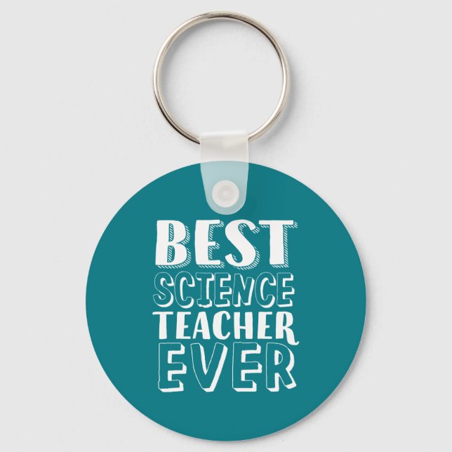 Porte-clés Meilleur enseignant de sciences jamais cadeau de j (Recto)