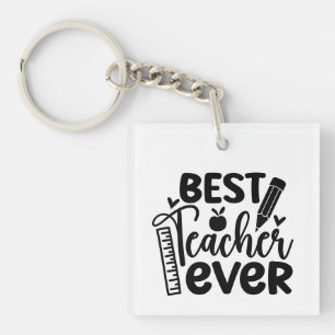 Porte-clés Meilleur enseignant jamais Wordart
