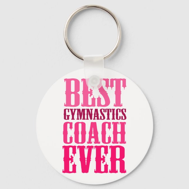 Porte-clés Meilleur Entraîneur De Gymnastique Jamais (Recto)