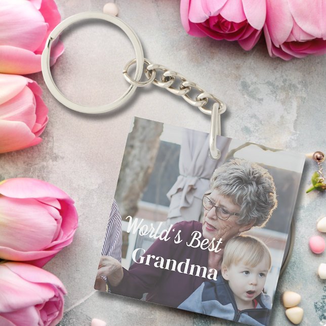 Porte-clés Meilleur grand-mère simple Porte - clé personnalis (Créateur téléchargé)