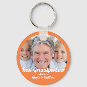 Porte-clés Meilleur Grand-Père Jamais Cadeau Photo Moderne