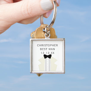 Porte-clés Meilleur homme Tuxedo Mariage Porte - clé de Crava