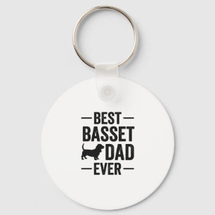 Porte-clés Meilleur Papa Basset Ever Vintage Gravure T-Shirt 