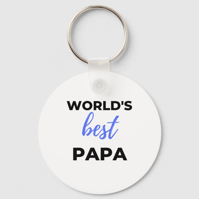 Porte-clés Meilleur Papa bl du monde (Recto)
