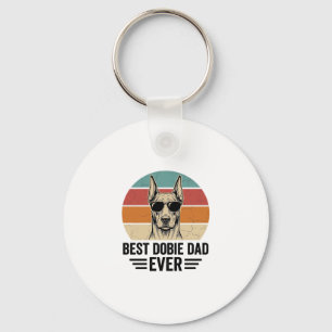 Porte-clés Meilleur papa de Dobie jamais T-shirt vintage Dobe