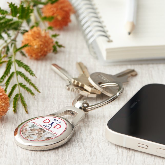 Porte-clés Meilleur papa jamais mignon Fête des pères photo d (Côté )
