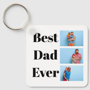 Porte-clés Meilleur papa jamais Photo Collage Fête des pères 