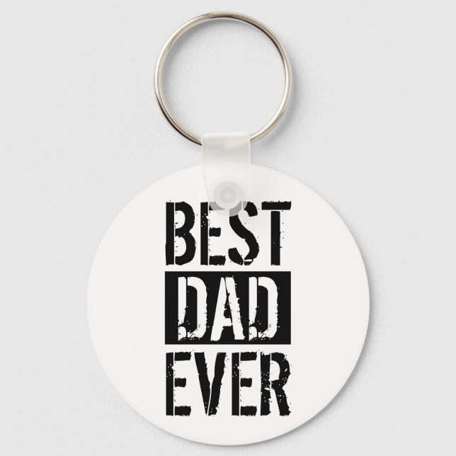 Porte-clés Meilleur papa jamais simple cadeau de Fête des pèr (Recto)