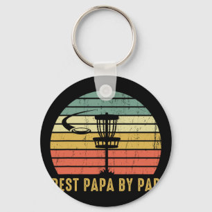 Porte-clés Meilleur Papa Par Par Cadeau Drôle de Golf de Disq