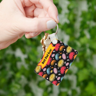 Porte-clés Meilleur Papa Personnalisable Typographie Cadeau p