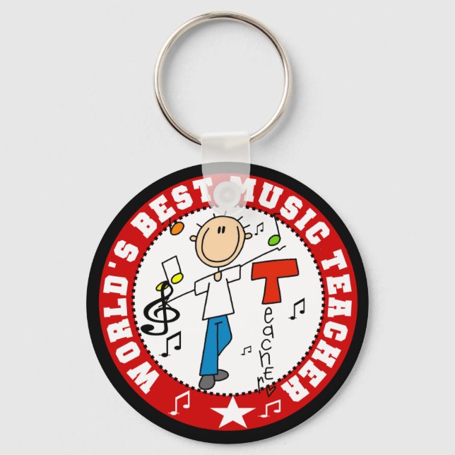 Porte-clés Meilleur professeur de musique du monde (Recto)