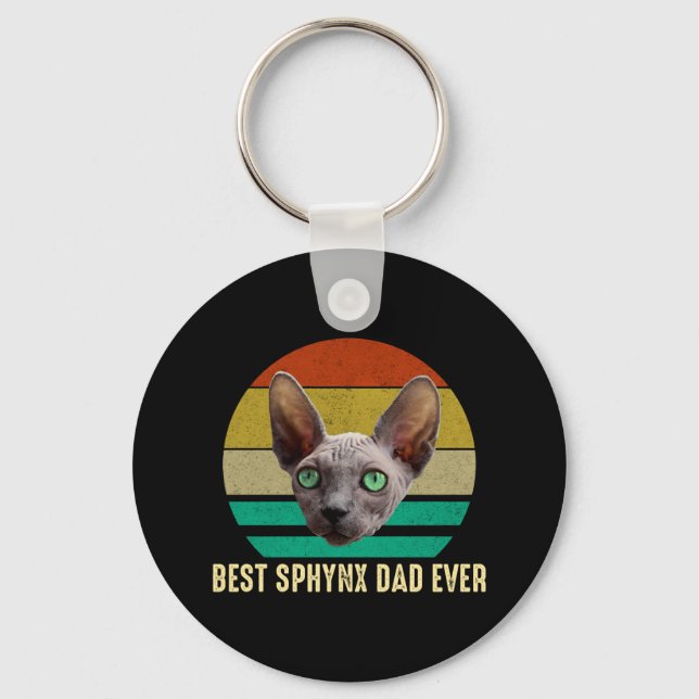 Porte-clés Meilleur Sphynx Papa Jamais mignon Amoureux des ch (Recto)