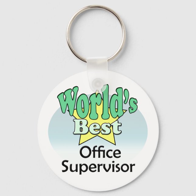 Porte-clés Meilleur superviseur de bureau au monde (Recto)