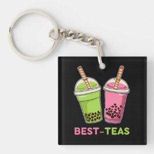 Porte-clés Meilleur teas kawaii boba bubble amis thé perle