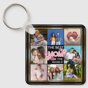 Porte-clés Meilleure maman jamais   Collage photo de la Fête 