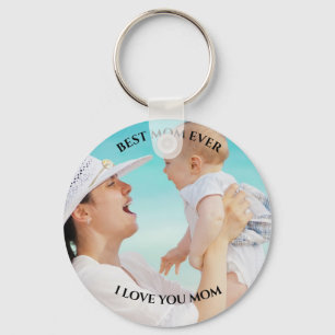 Porte-clés Meilleure Maman Photo personnalisée Je t'aime Fê