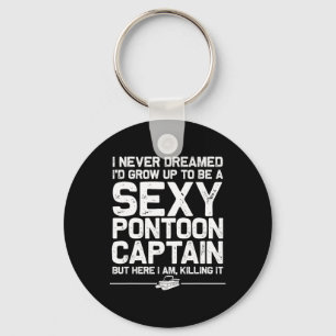 Porte-clés Meilleure œuvre d'art de capitaine de ponton pour