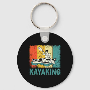 Porte-clés Meilleure œuvre d'art de kayak pour hommes femmes