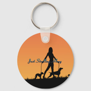 Porte-clés Meilleure Plage et Promenade avec Chien