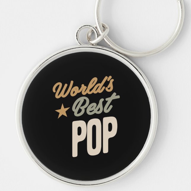 Porte-clés Meilleure pop du monde - Cadeaux père et grand-pèr (Devant)