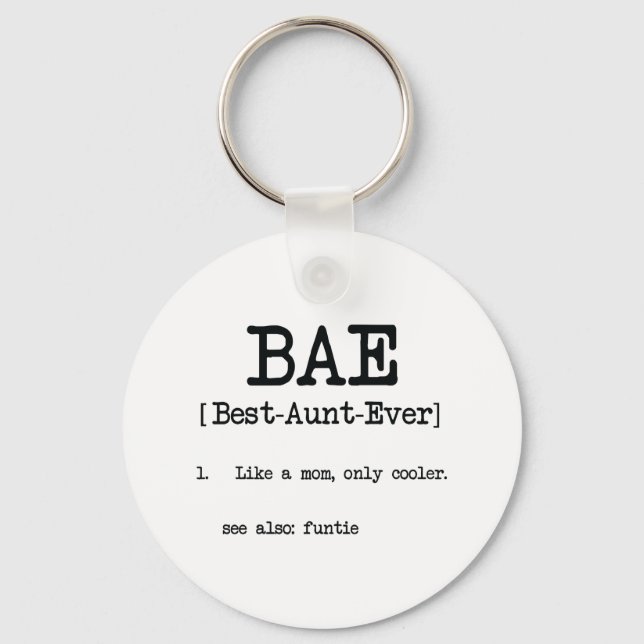 Porte-clés Meilleure Tante Ever BAE Cool Tantes Cadeaux (Recto)