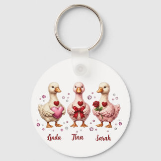 Porte-clés Meilleures amies Valentine oies amies