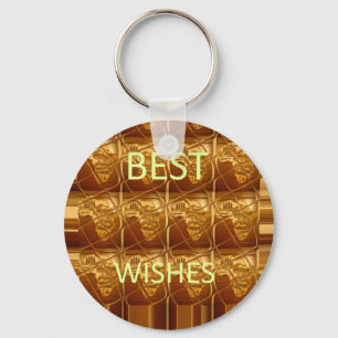 Porte-clés Meilleurs voeux d'Afrique : Un continent doré
