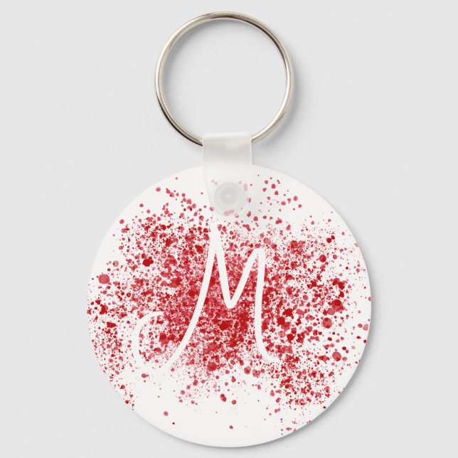 Porte-clés Mélange Blanc Rouge Peinture Svasants de sang Mono (Recto)