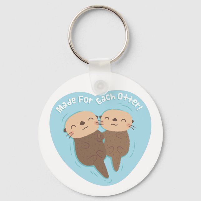 Porte-clés Mélange Fait Pour Chaque Couple Otter (Recto)