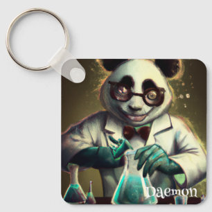PORTE-CLÉS MÉLANGEUR DE POTIONS PERSONNALISÉ PANDAS SCIENTIST