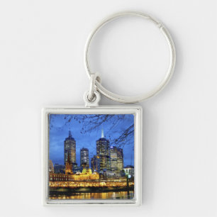 Porte-clés Melbourne, Australie. Une vue nocturne sur