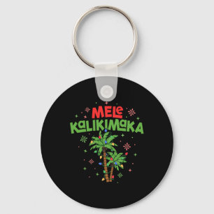 Porte-clés Mele Kalikimaka Noël Hawaïen Lumière de Palmier