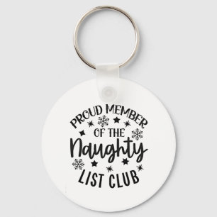 Porte-clés Membre fier du Club de la Liste Vilain de Noël