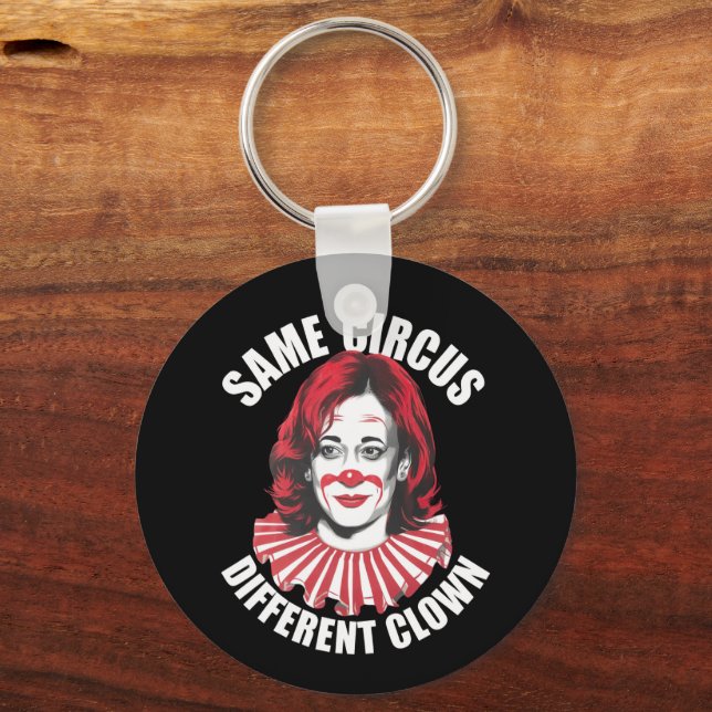 Porte-clés Même Cirque Clown différent Anti Kamala 2024 (Recto)